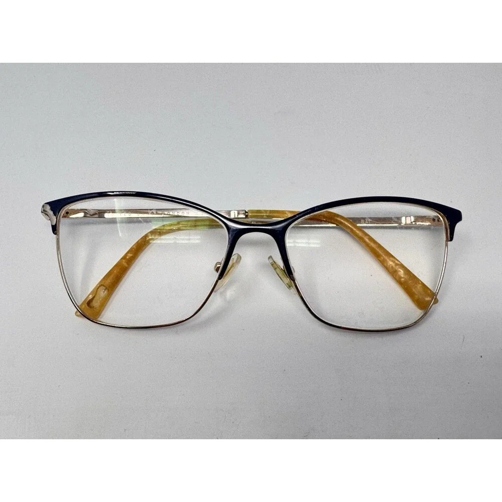 Ted Baker London TW503 NAV Eyeglass Frames Only Blue Gold 55-16-140